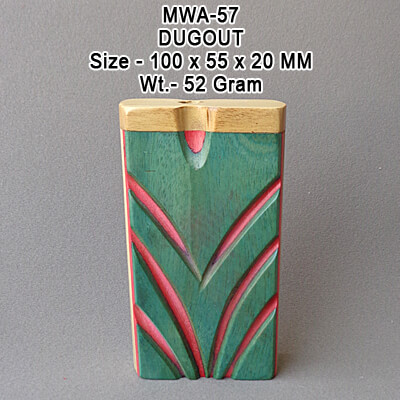 52gm Wooden Dugout, Size : 100x55x20 mm
