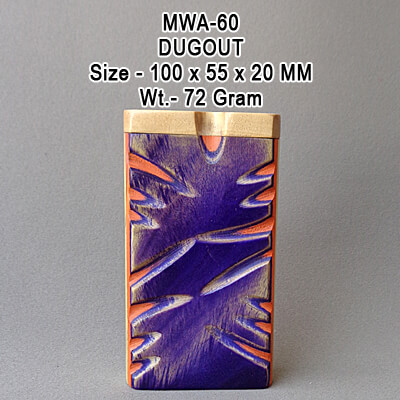 72gm Wooden Dugout, Size : 100x55x20 mm