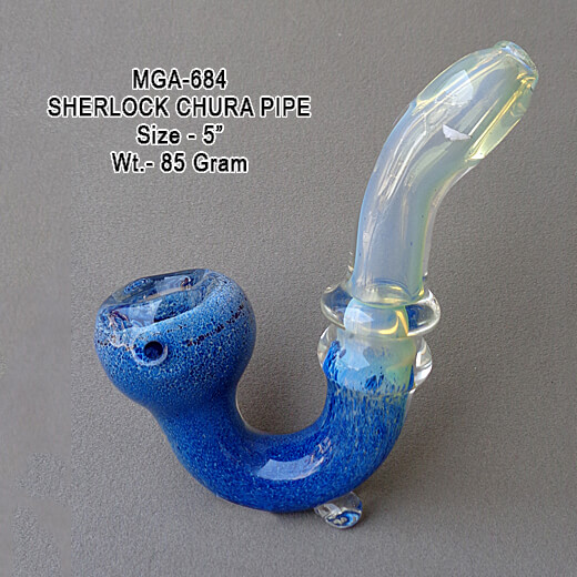 85gm Sherlock Chura Glass Pipe, for Smoking, Feature : Excellent Quality, Fine Finishing