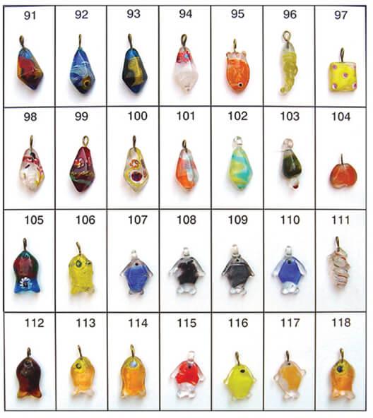 Glass Animal and Fruit Shape Beads, for Clothing, Garments Decoration, Pattern : Plain