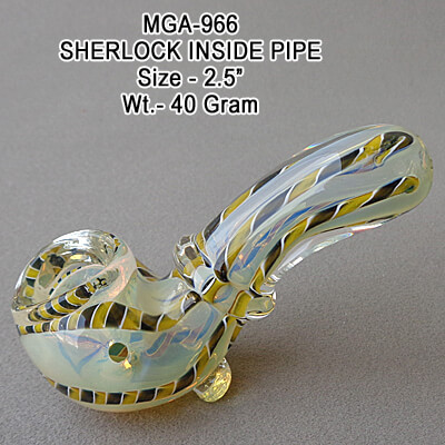 Sherlock Peanut Glass Pipe, for Smoking, Feature : Excellent Quality, Fine Finishing