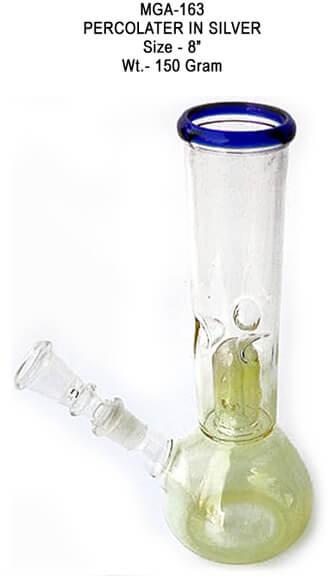 Silver Line Glass Percolator Bong, Size : 8 Inch