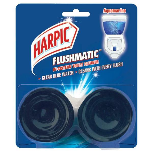 Harpic Flushmatic Twin In-Cistern Toilet Cleaner, Color : Blue