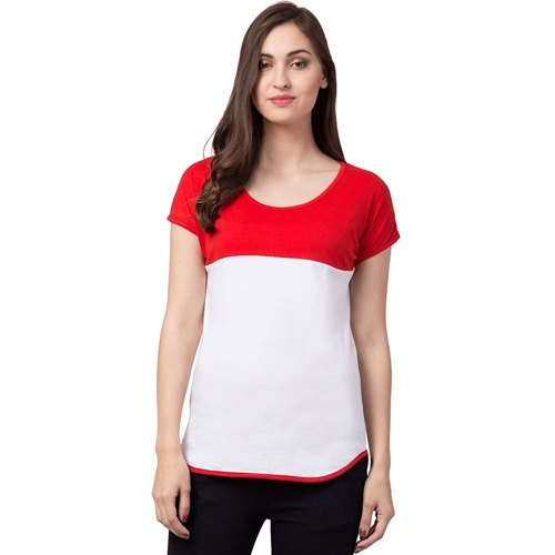 Ladies Half Sleeve Round Neck T-Shirts, Feature : Anti-Wrinkle, Comfortable, Dry Cleaning, Easily Washable