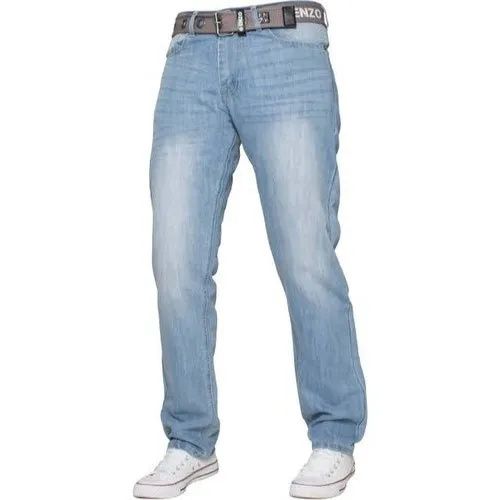 Mens Faded Denim Jeans