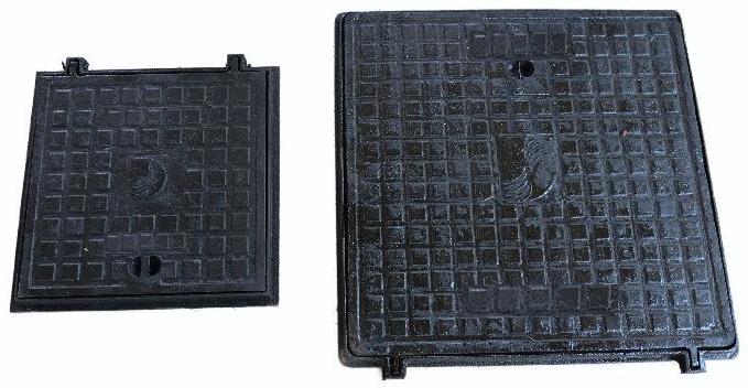 Square Hinged Cast Iron Manhole Cover, for Construction, Industrial, Size : 18 X 24Inch