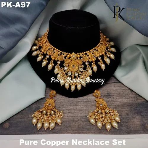 PK-A97 Pure Copper Necklace Set, Occasion : Wedding