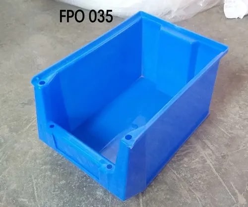 Rectangle FPO 35 Blue Plastic Storage Bin, for Industrial, Pattern : Plain