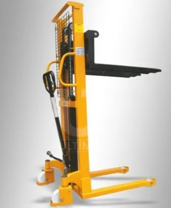 HT UL 1500 Hydraulic Manual Stacker, Color : Yellow