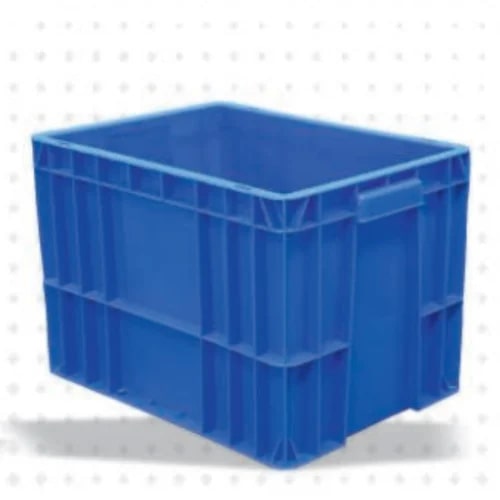 Rectangular Plastic UCH 400X300X270mm Industrial Crate, Style : Solid Box, Color : Blue