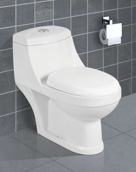 Classic Plain One Piece Water Closet, for Toilet Use, Size : 700x350x670 mm
