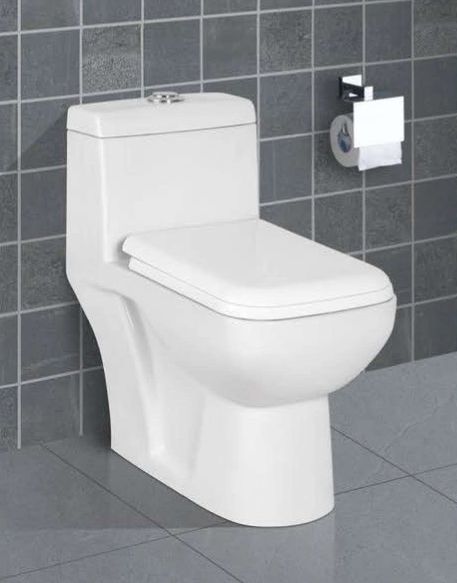 Recto Plain One Piece Water Closet, for Toilet Use, Size : 635x340x670 mm