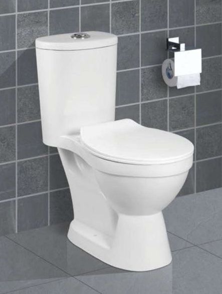 Twin Plain One Piece Water Closet, for Toilet Use, Size : 665x365x760 mm