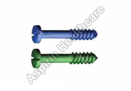 Stainless Steel 316L Mini Lag Screw, for Medical, Length : 10mm to 20mm (2mm Variation)