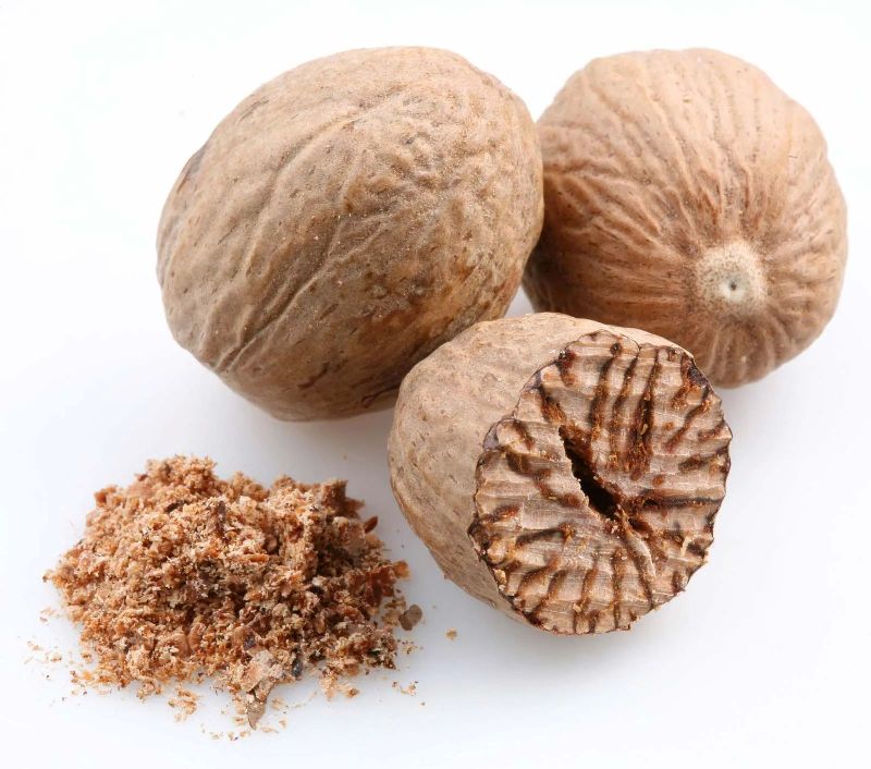 Organic Nutmeg, for Nausea, Stomach Spasms Pain, Cancer, Diarrhea, Kidney Disease, Certification : FSSAI Certified