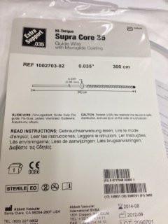 Hi-Torque Supra Cor Guide Wires