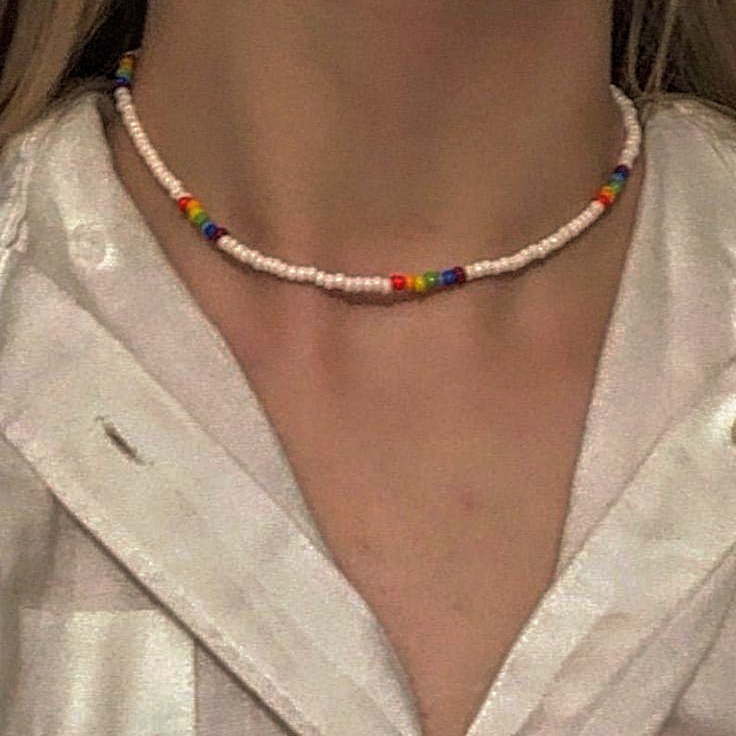  Rainbow Beads Necklace, Occasion : Casual Wear