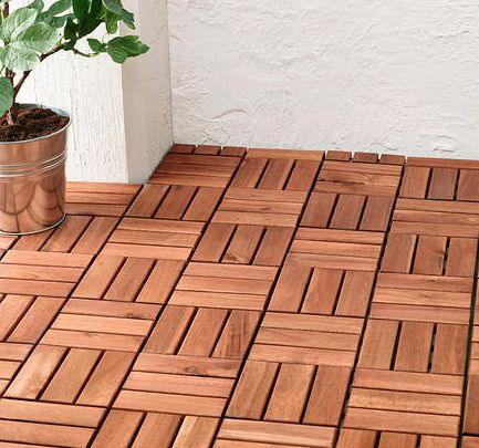 Polished Deck Wood Tiles, Dimension : 400x400 Mm