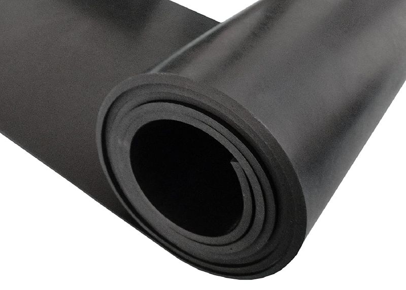 Plain natural rubber sheet, Color : Black
