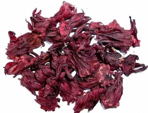 Dried Hibiscus Flowers, Color : Red