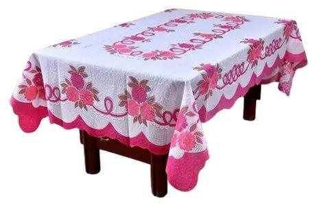 Rectangular Knitted Polyester Daisy Printed Table Cover, Size : 40x60 inches