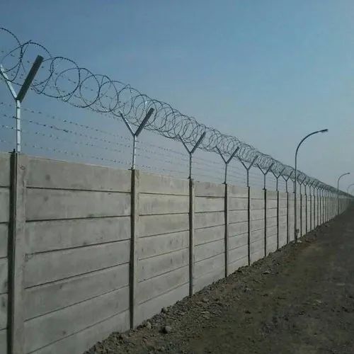 Cement Precast Concrete Security Wall, for Boundaries, Construction, Feature : High Strength