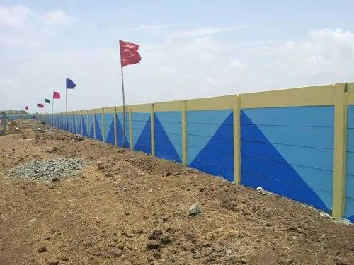 Color Coated Panel Build Concrete Prefabricated Boundary Wall Structure