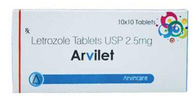 Arvilet Tablets, Composition : Letrozole 2.5 mg