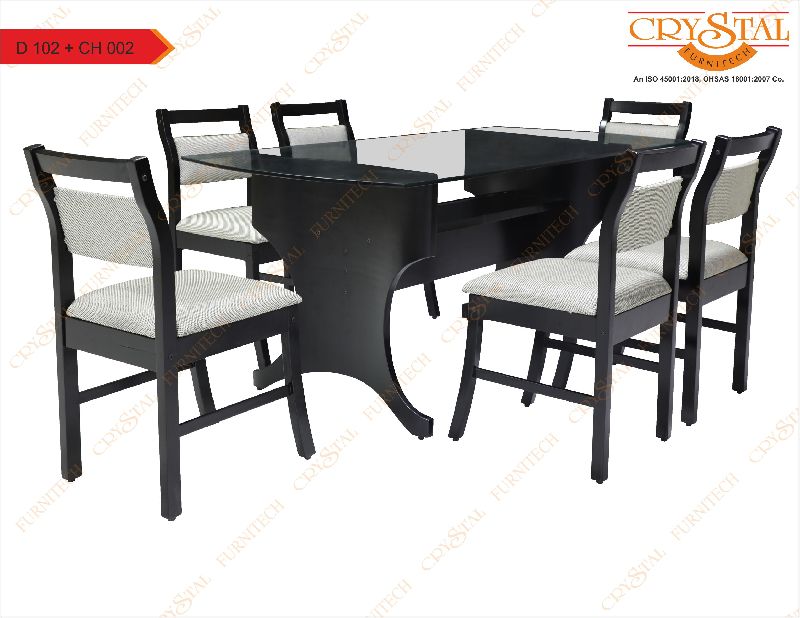 D 102+CH002 6 Seater Dining Table Set