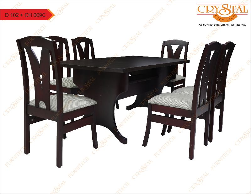 D 102+CH009C 6 Seater Dining Table Set