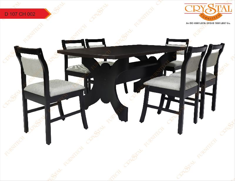 D 107+CH02 6 Seater Dining Table Set