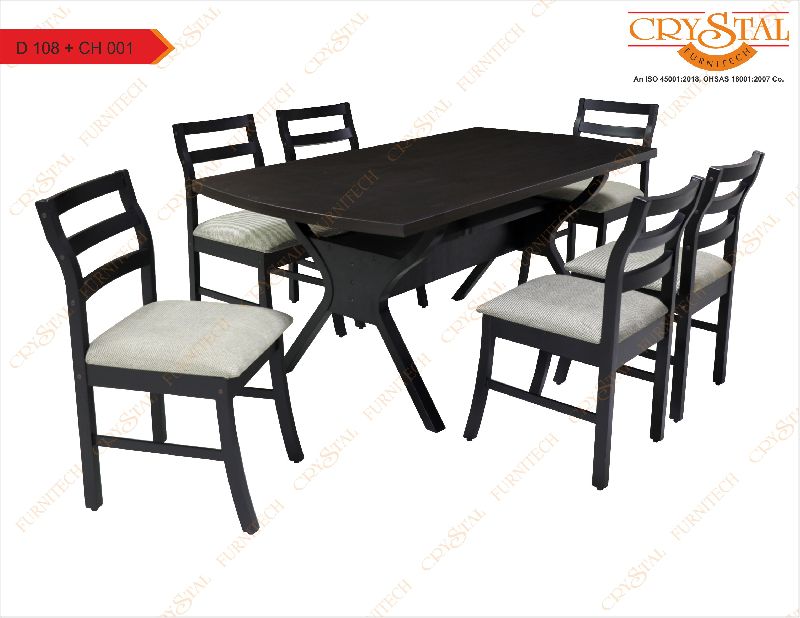 D 108+CH001 6 Seater Dining Table Set