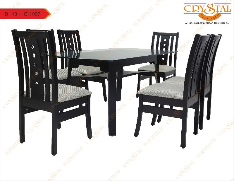 D 110+CH007 6 Seater Dining Table Set