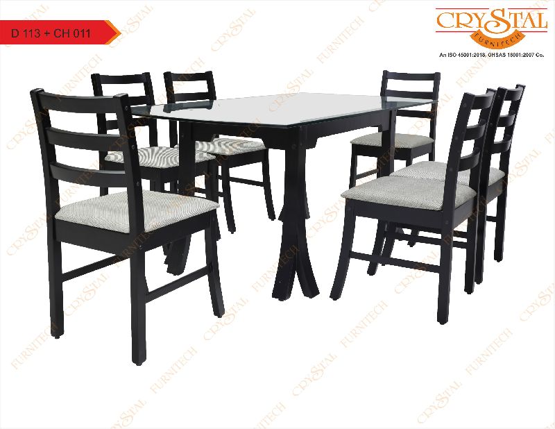 D 113+CH011 6 Seater Dining Table Set
