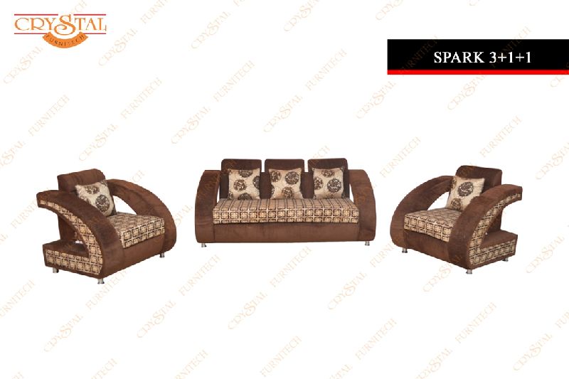 Crystal Furnitech Spark Sofa Set, for Home, Seating Capacity : 5 Person