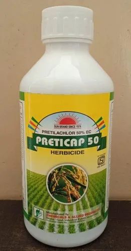 Preticap 50 Pretilachlor 50% EC Herbicide, Packaging Size : 100 ml, 250 ml, 500 ml, 1 Litre