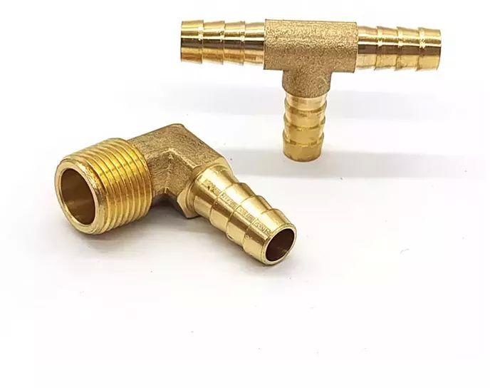 T and L Shaped Brass Hose Barb