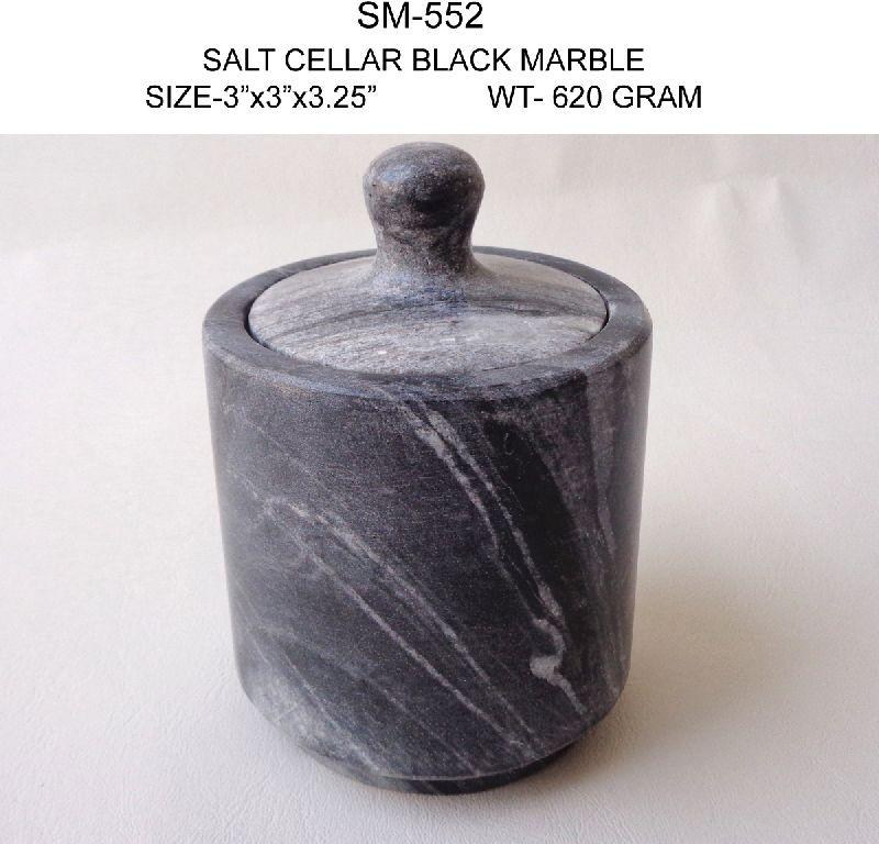 black marble salt cellar salt shaker