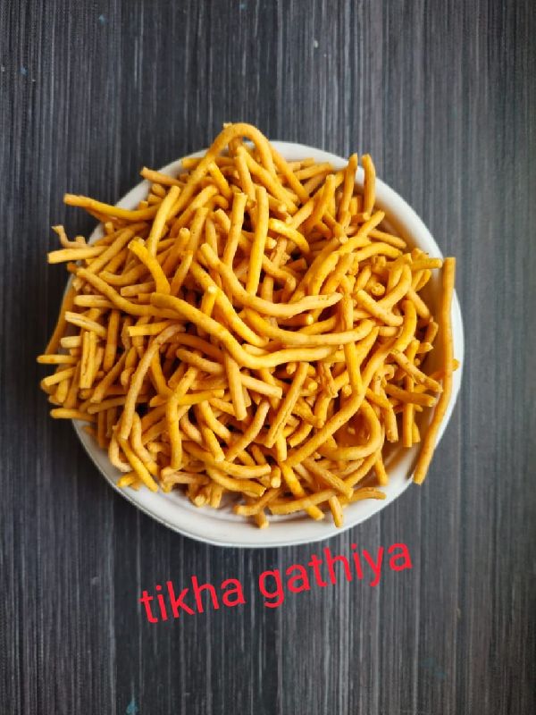 Saffron TIKHA GATHIYA, for Snacks, Home, Certification : FSSAI Certified