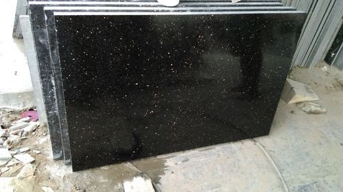 Polished Marble Black Galaxy Granite Slabs