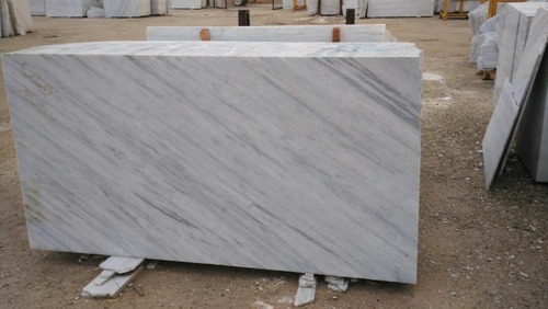 Polished Plain Jhanjhar White Marble Slabs, Shape : Rectangular