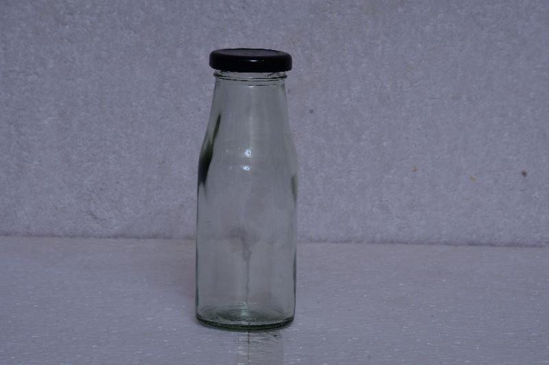 200ml Glass Round Milk Bottle