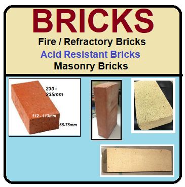 Square Fire Bricks, for Partition Walls, Color : Brown, Red