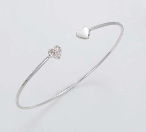 925 Sterling Silver CZ Bangles