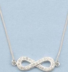 925 Sterling Silver Infinity Necklace