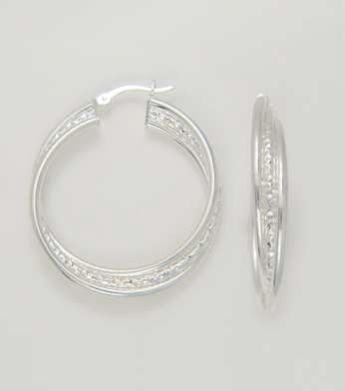 925 Sterling Silver Italian Hoop Earrings