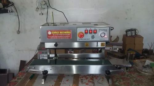 Stainless Steel Band Sealing Machine, Packaging Type : Pouch