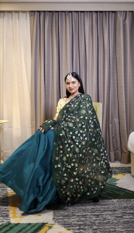 Chanderi wedding suit, Feature : Elegant Design, Stone Work