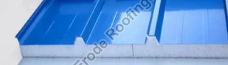 Rectangular Polished Aluminium Plain PUF Roofing Sheets, for Construction, Size : Standard
