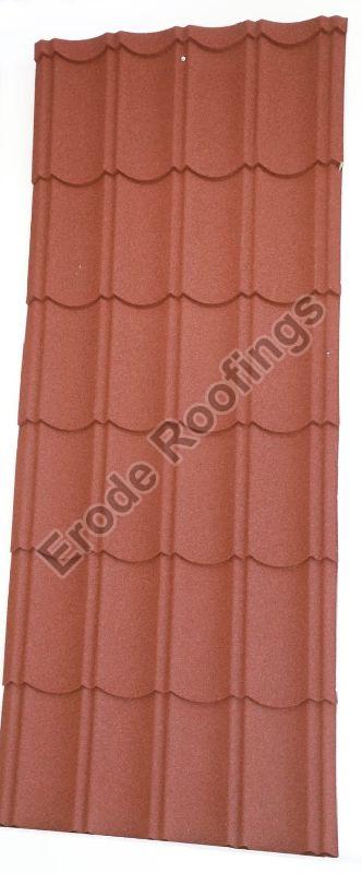 Rectangular Red Stone Coated Roofing Sheets, for Construction, Size : Standard